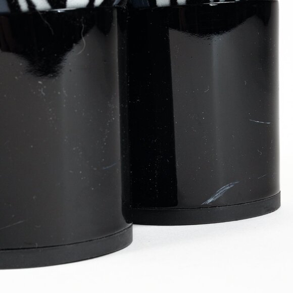 Pierre Hardy Leather Velvet Striped Heels - Picture 10 of 10